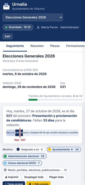 Urnalia en el móvil
